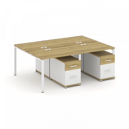 Бенч-система на 4 места с 2 опорными тумбами Concept CN.DRS-321