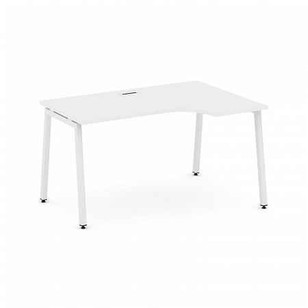 Style Project Стол рабочий эргоном. SN-4A.SPA-001(R) Белый/Металл Белый 1380*600/980*750