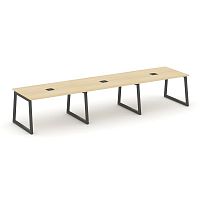 Style Project Стол переговорный SN-5T1.SPRG-022 Акация Лорка/Металл Антрацит/Заглушка Металл Антраци