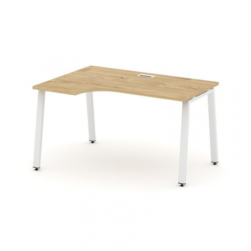 Style Project Стол рабочий эргоном. SN-6A.SPA-012(L) Антрацит/Металл Белый 1580*700/980*750 фото 25