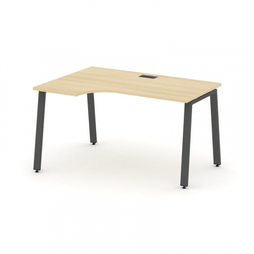 Style Project Стол рабочий эргоном. SN-6A.SPA-012(L) Антрацит/Металл Белый 1580*700/980*750 фото 15