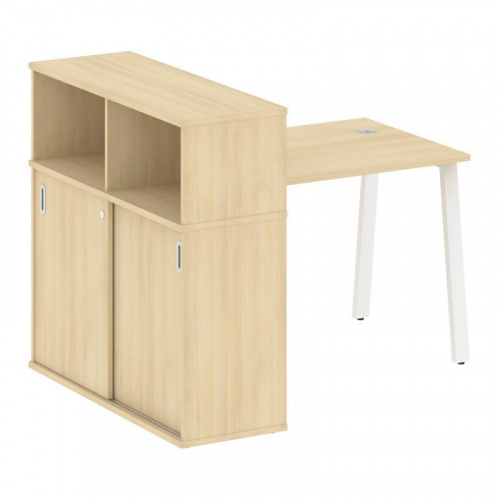 Стол письменный с шкафом-купе на А-обр. м/к Metal System БА.РС-СШК-3.1 фото 2