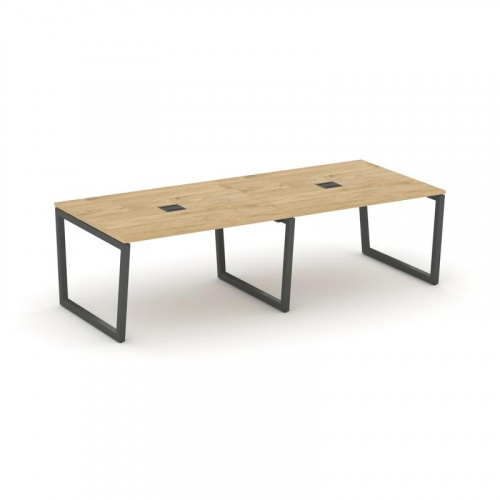 Style Project Стол переговорный SN-5T2.SPRG-042 Акация Лорка/Металл Антрацит/Заглушка Металл Антраци фото 22