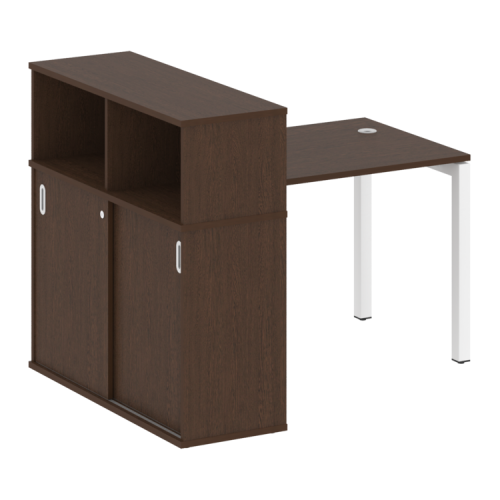 Стол офисный с шкафом-купе на П-обр. м/к Metal System Quattro 50БП.РС-СШК-3.1 фото 6