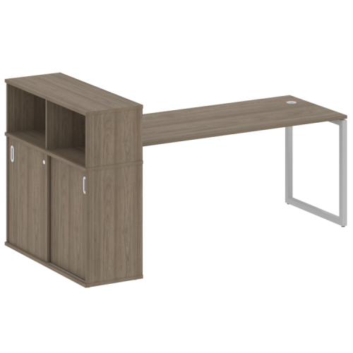 Стол офисный с шкафом-купе на О-обр. м/к Metal System Quattro 40БО.РС-СШК-3.5 фото 3