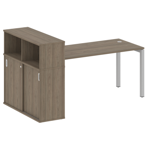 Стол офисный с шкафом-купе на П-обр. м/к Metal System Quattro 50БП.РС-СШК-3.4 фото 2