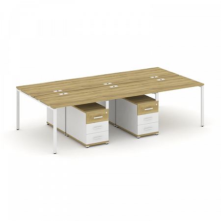 Бенч-система на 6 мест с 2 опорными тумбами Concept CN.DRS-341