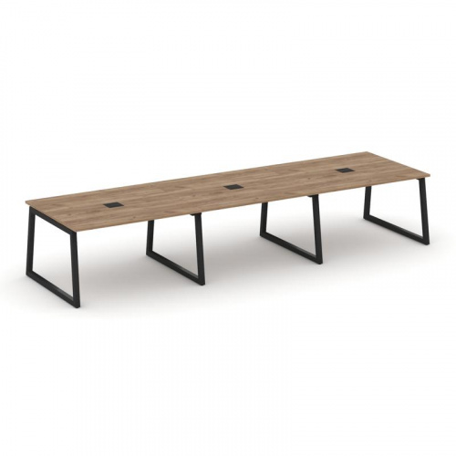 Style Project Стол переговорный SN-5T1.SPRG-052 Акация Лорка/Металл Антрацит/Заглушка Металл Антраци фото 9