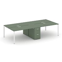 Бенч-система на 4 места с 1 опорной тумбой Concept CN.DRS-421