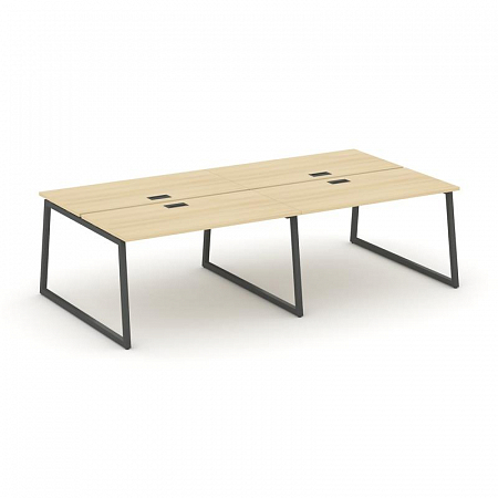 Style Project Рабочая станция 2-х сторон. SN-4T1.DRS-051 Акация Лорка/Металл Антрацит/Заглушка Пласт