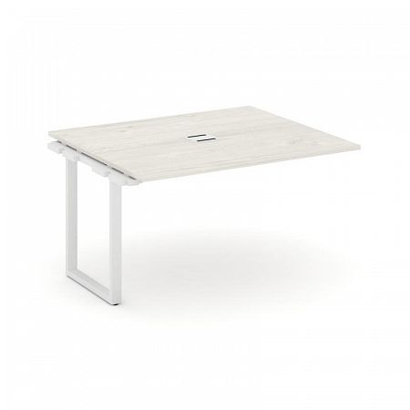 Style Project Проходной наб. элем. перег. стола SN-6O.NSPRG-033 Дуб Наварра/Металл Белый 1380*1180*7