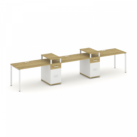 Бенч-система на 3 места с 2 опорными тумбами Concept CN.ORS-454