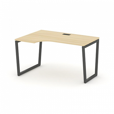 Style Project Стол рабочий эргоном. SN-4T2.SPA-021(L) Акация Лорка/Металл Антрацит/Заглушка Пластик