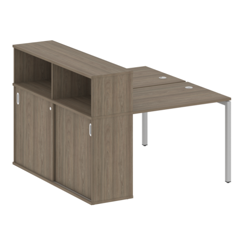 Бенч-система с шкафом-купе на П-обр. м/к Metal System Quattro 40БП.РС-СШК-2.1 фото 3