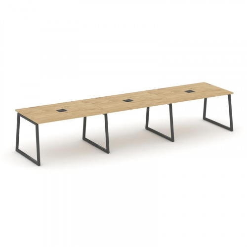 Style Project Стол переговорный SN-4T1.SPRG-023 Акация Лорка/Металл Антрацит/Заглушка Металл Антраци фото 7