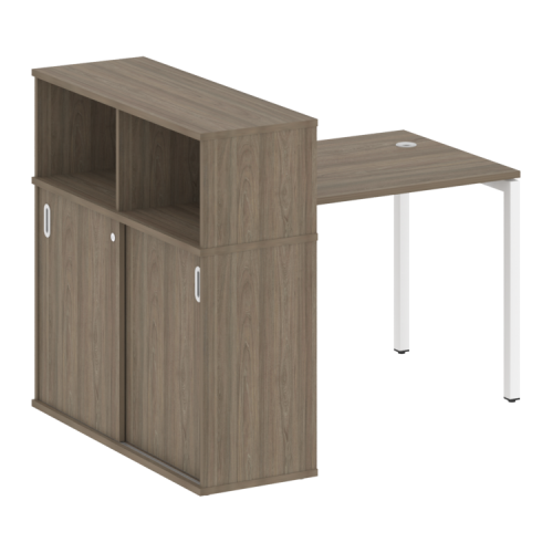 Стол офисный с шкафом-купе на П-обр. м/к Metal System Quattro 40БП.РС-СШК-3.1 фото 2 Стол офисный с шкафом-купе на П-обр. м/к Metal System Quattro 40БП.РС-СШК-3.1 фото 2