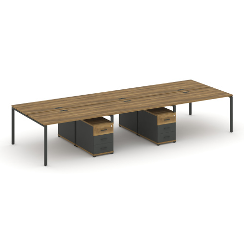 Бенч-система на 6 мест с 2 опорными тумбами Concept CN.DRS-341