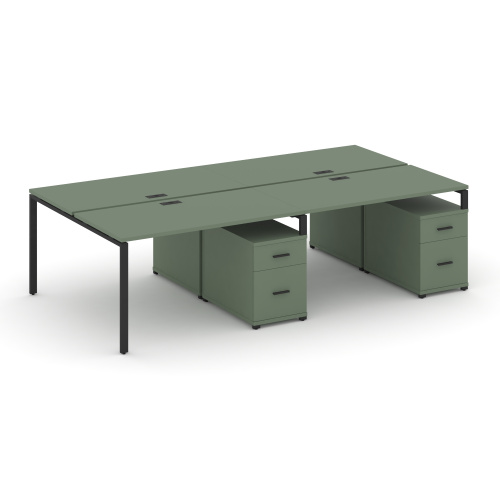 Бенч-система на 4 места с 2 опорными тумбами Concept CN.DRS-321