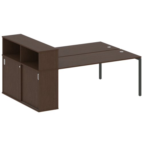 Бенч-система с шкафом-купе на П-обр. м/к Metal System Quattro 40БП.РС-СШК-2.5 фото 9