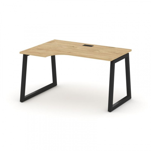 Style Project Стол рабочий эргоном. SN-5T1.SPA-022(L) Акация Лорка/Металл Антрацит/Заглушка Пластик
