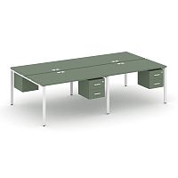 Бенч-система на 4 места с подвесными тумбами Concept CN.DRS-133