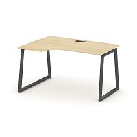 Style Project Стол рабочий эргоном. SN-4T1.SPA-022(L) Акация Лорка/Металл Антрацит/Заглушка Пластик