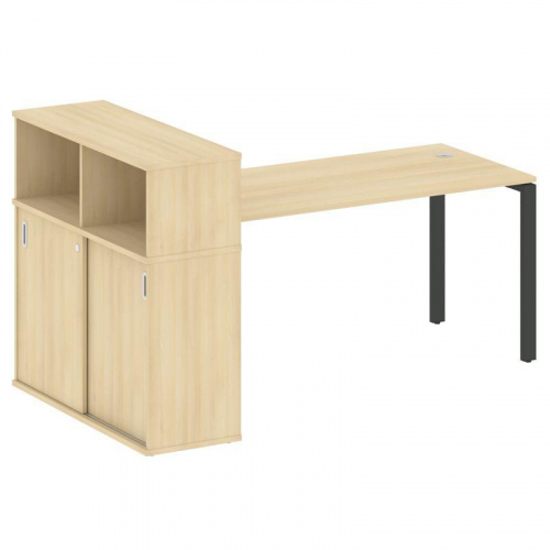 Стол письменный с шкафом-купе на П-обр. м/к Metal System БП.РС-СШК-3.4 фото 2