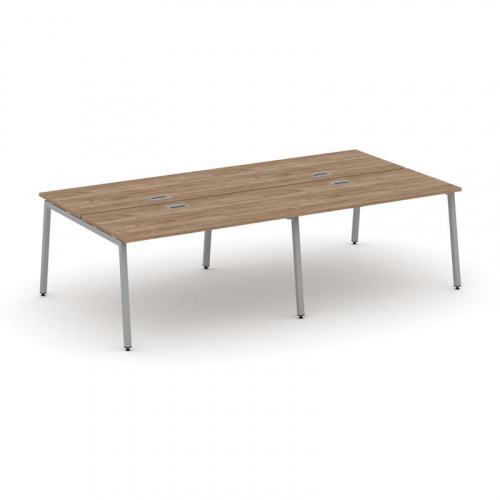 Style Project Рабочая станция 2-х сторон. SN-4A.DRS-033 Дуб Табак/Металл Белый 2760*1232*750