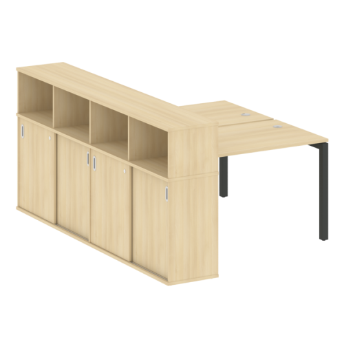 Бенч-система с шкафом-купе на П-обр. м/к Metal System Quattro 50БП.РС-СШК-4.2 фото 11