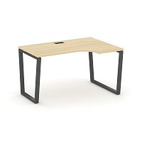 Style Project Стол рабочий эргоном. SN-6T2.SPA-022(R) Акация Лорка/Металл Антрацит/Заглушка Пластик