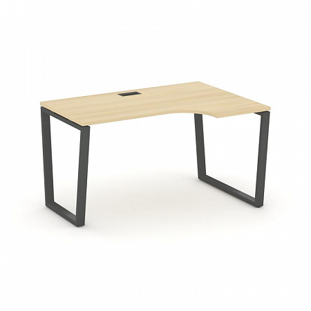 Style Project Стол рабочий эргоном. SN-6T2.SPA-022(R) Акация Лорка/Металл Антрацит/Заглушка Пластик