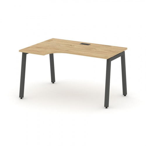 Style Project Стол рабочий эргоном. SN-5A.SPA-001(L) Дуб Наварра/Металл Антрацит 1380*600/980*750 фото 27