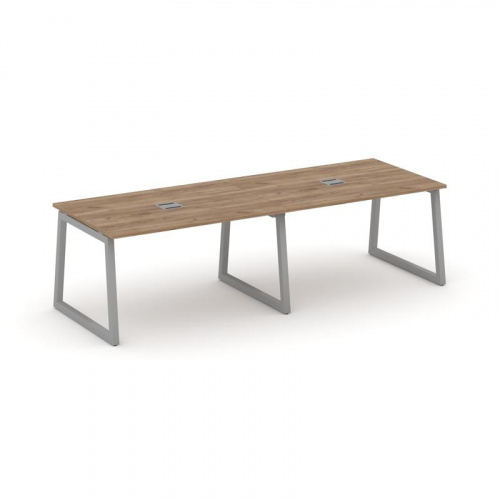 Style Project Стол переговорный SN-5T1.SPRG-012 Акация Лорка/Металл Антрацит/Заглушка Металл Антраци фото 11