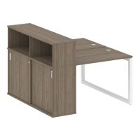 Бенч-система с шкафом-купе на О-обр. м/к Metal System Quattro 50БО.РС-СШК-2.1